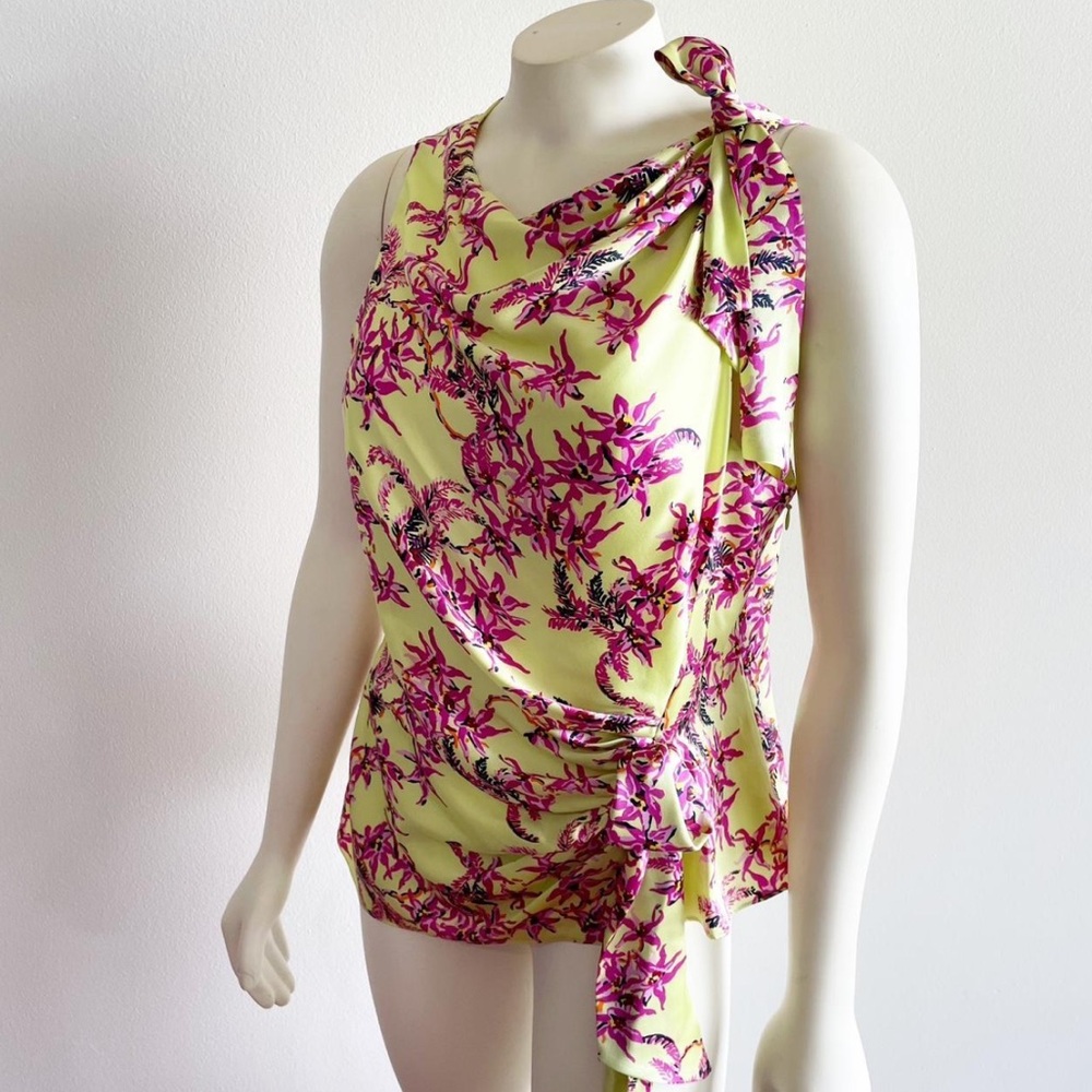5á7 Cinq á Sept Orchid Silk Blouse (S)